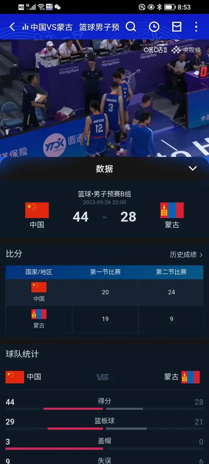 亚运会男篮半决赛崔永熙得多少分